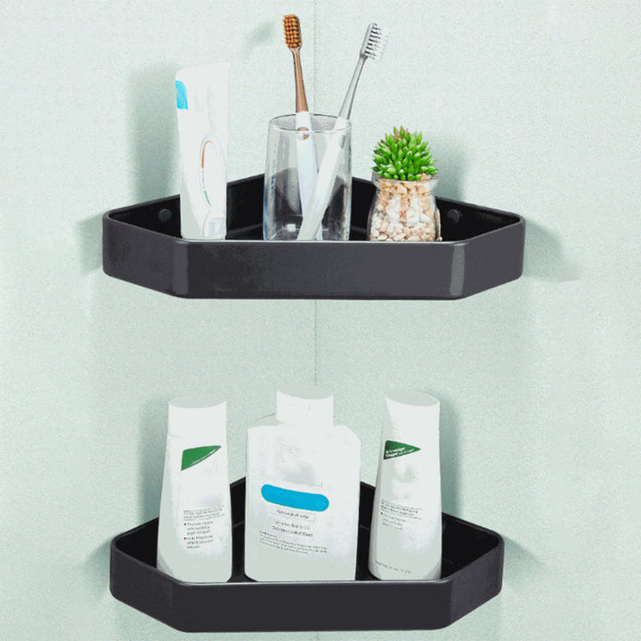 Lisslune | Modern Bathroom Accessory Set Matte Black/Grey Bathroom Shelf/Towel Holder & Paper Holder