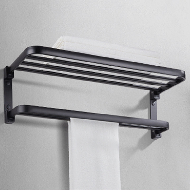 Lisslune | Modern Bathroom Accessory Set Matte Black/Grey Bathroom Shelf/Towel Holder & Paper Holder