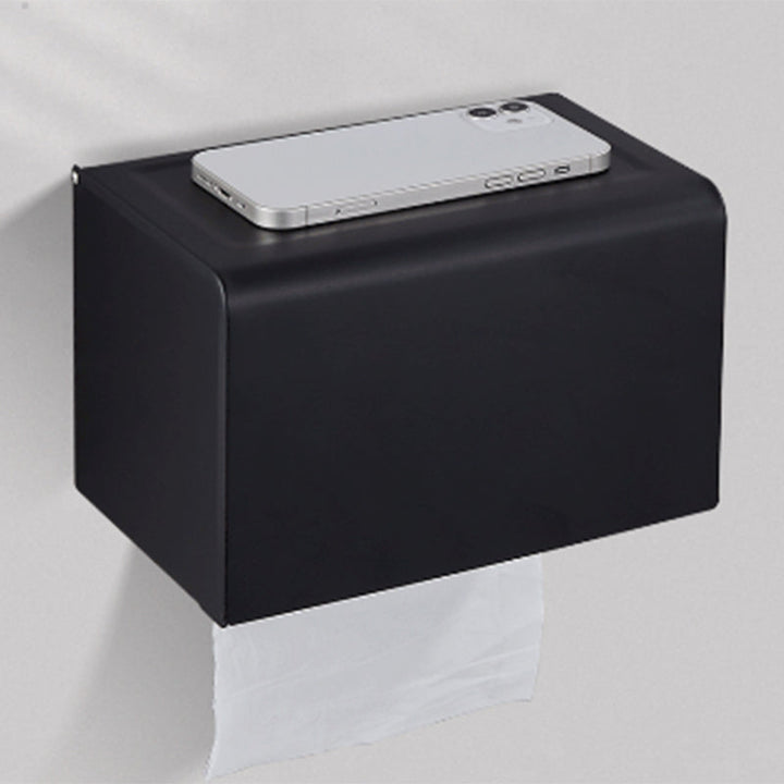 Lisslune | Modern Bathroom Accessory Set Matte Black/Grey Bathroom Shelf/Towel Holder & Paper Holder