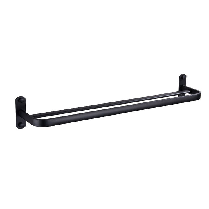 Lisslune | Modern Bathroom Accessory Set Matte Black/Grey Bathroom Shelf/Towel Holder & Paper Holder