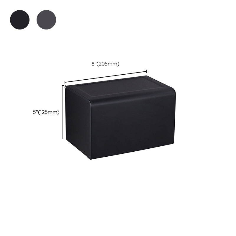 Lisslune | Modern Bathroom Accessory Set Matte Black/Grey Bathroom Shelf/Towel Holder & Paper Holder