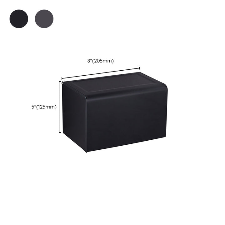 Lisslune | Modern Bathroom Accessory Set Matte Black/Grey Bathroom Shelf/Towel Holder & Paper Holder