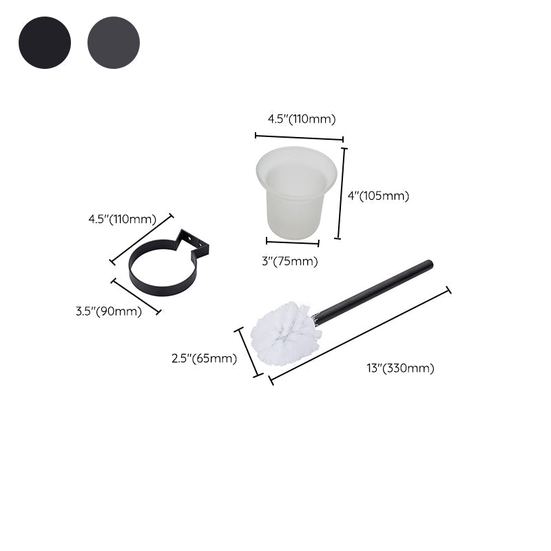 Lisslune | Modern Bathroom Accessory Set Matte Black/Grey Bathroom Shelf/Towel Holder & Paper Holder