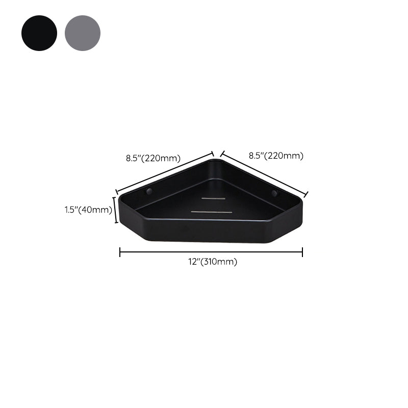 Lisslune | Modern Bathroom Accessory Set Matte Black/Grey Bathroom Shelf/Towel Holder & Paper Holder
