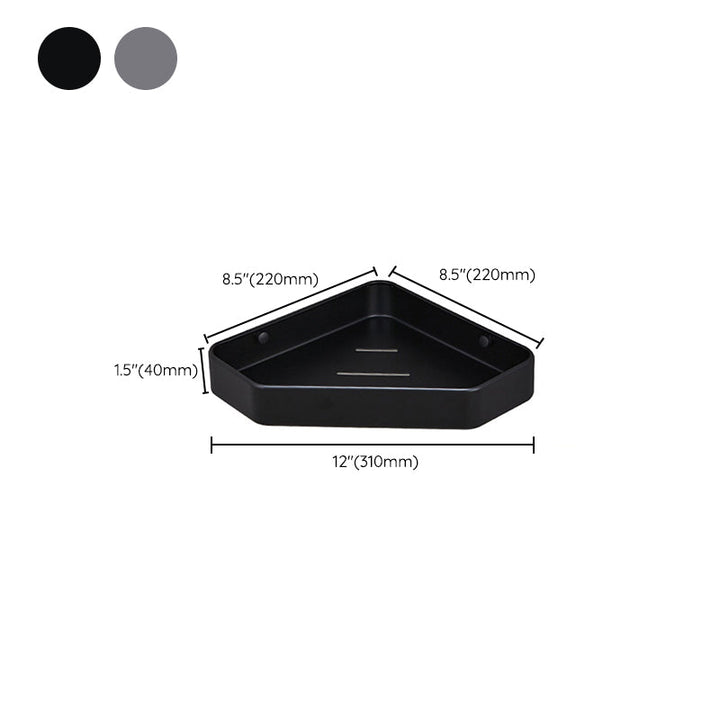Lisslune | Modern Bathroom Accessory Set Matte Black/Grey Bathroom Shelf/Towel Holder & Paper Holder