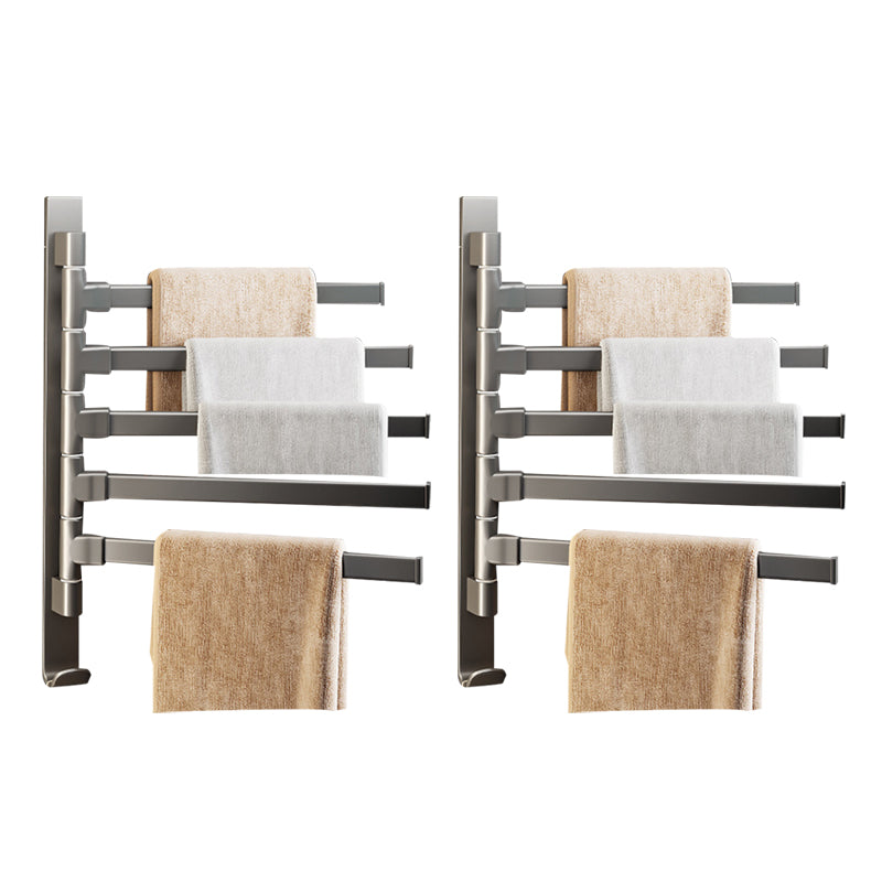 Lisslune | Contemporary Gray Bathroom Accessory Set Aluminium Towel Holder