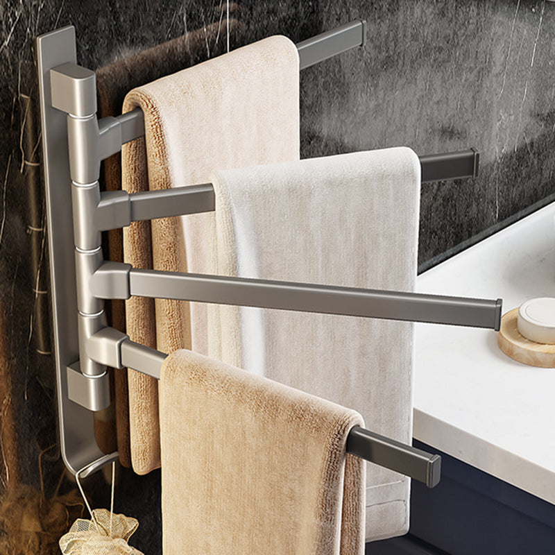Lisslune | Contemporary Gray Bathroom Accessory Set Aluminium Towel Holder