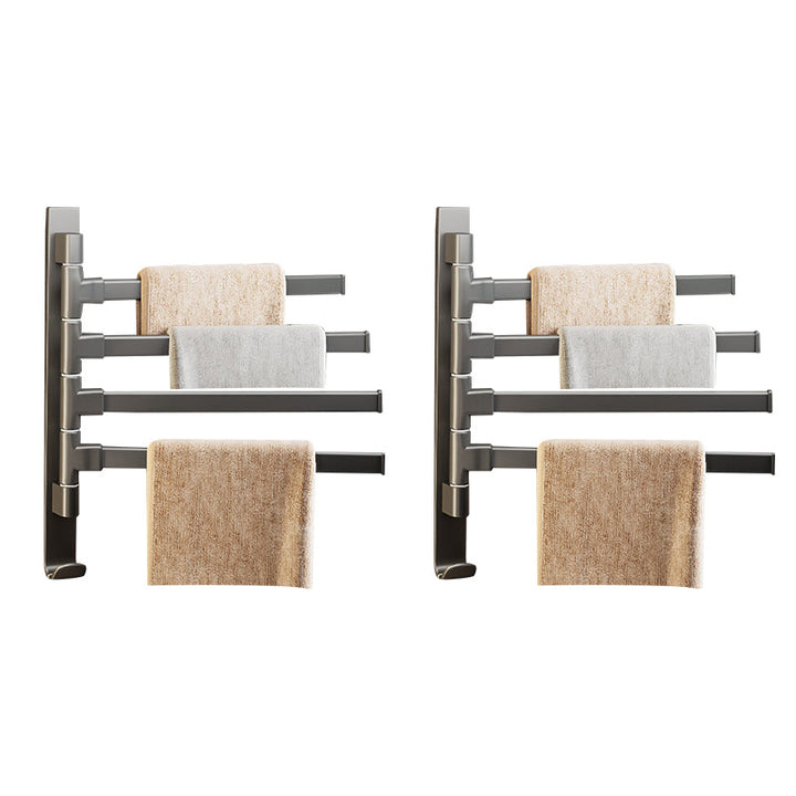 Lisslune | Contemporary Gray Bathroom Accessory Set Aluminium Towel Holder