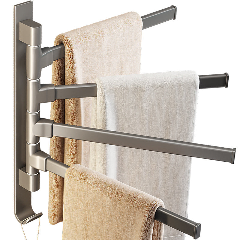 Lisslune | Contemporary Gray Bathroom Accessory Set Aluminium Towel Holder
