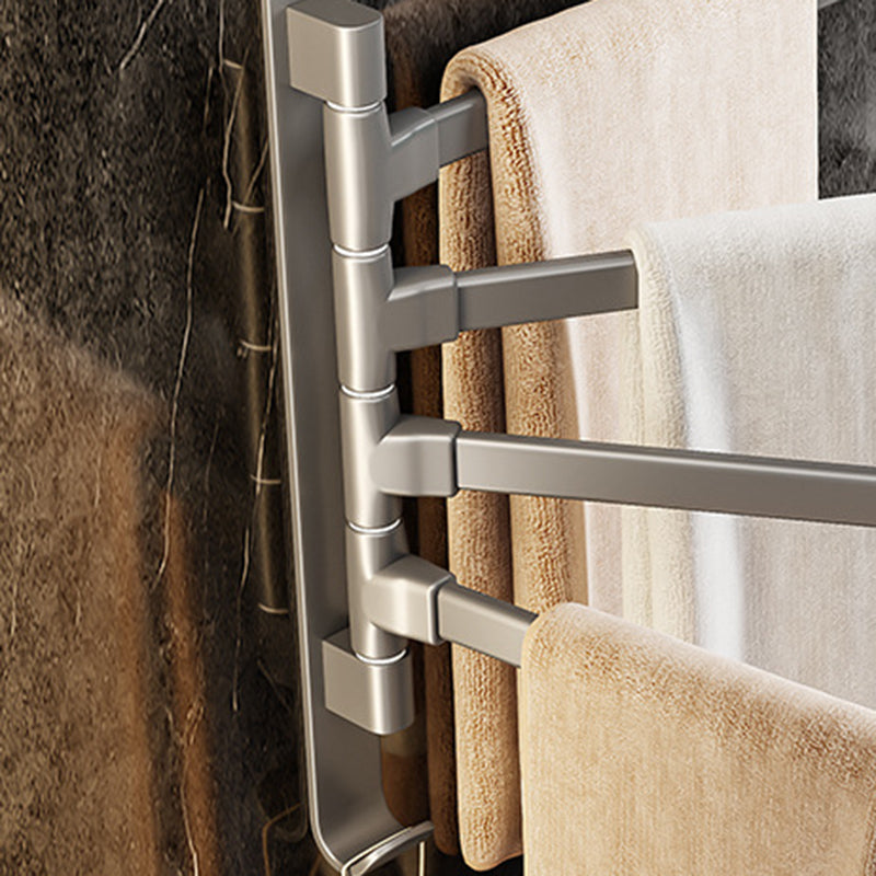 Lisslune | Contemporary Gray Bathroom Accessory Set Aluminium Towel Holder