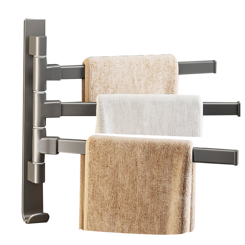 Lisslune | Contemporary Gray Bathroom Accessory Set Aluminium Towel Holder