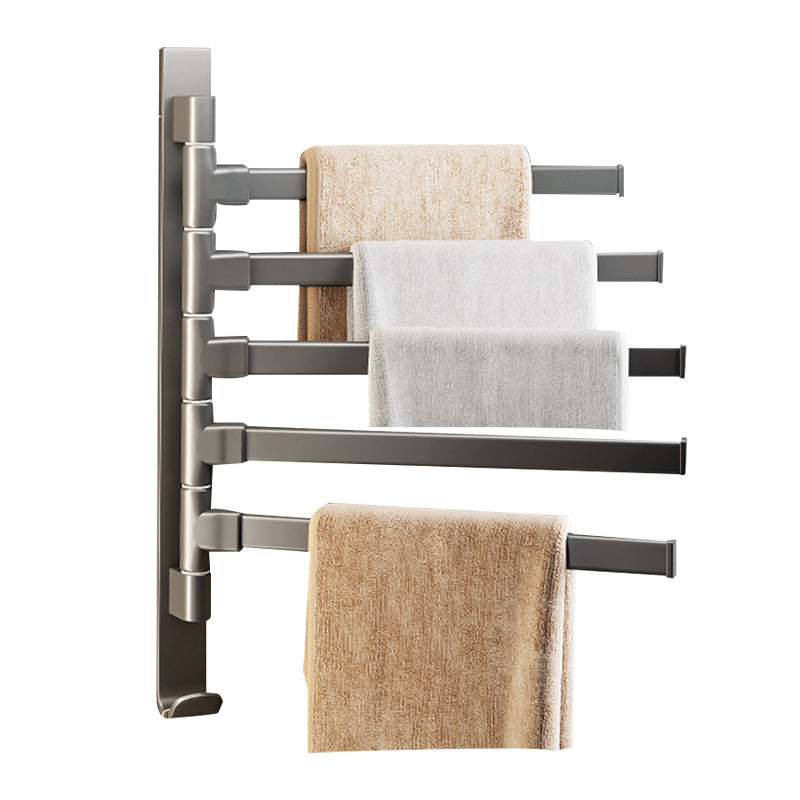 Lisslune | Contemporary Gray Bathroom Accessory Set Aluminium Towel Holder