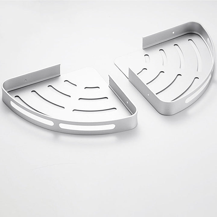 Lisslune | Modern Aluminum Bathroom Accessory Set Black/ Silver Bathroom Shelf