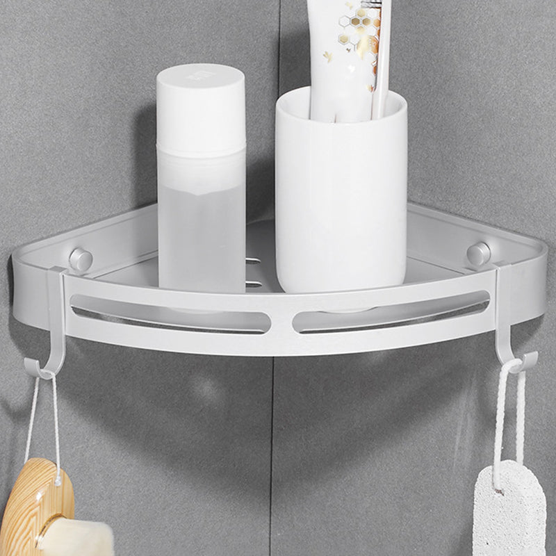 Lisslune | Modern Aluminum Bathroom Accessory Set Black/ Silver Bathroom Shelf
