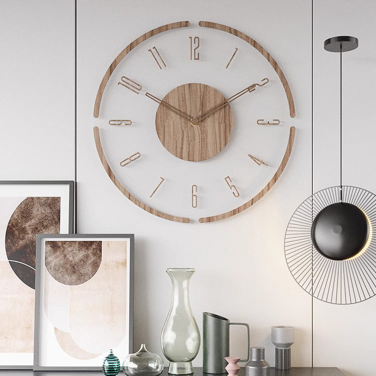Lisslune | Nordic Design Wall Clock made of Wood - Stylish & Silent