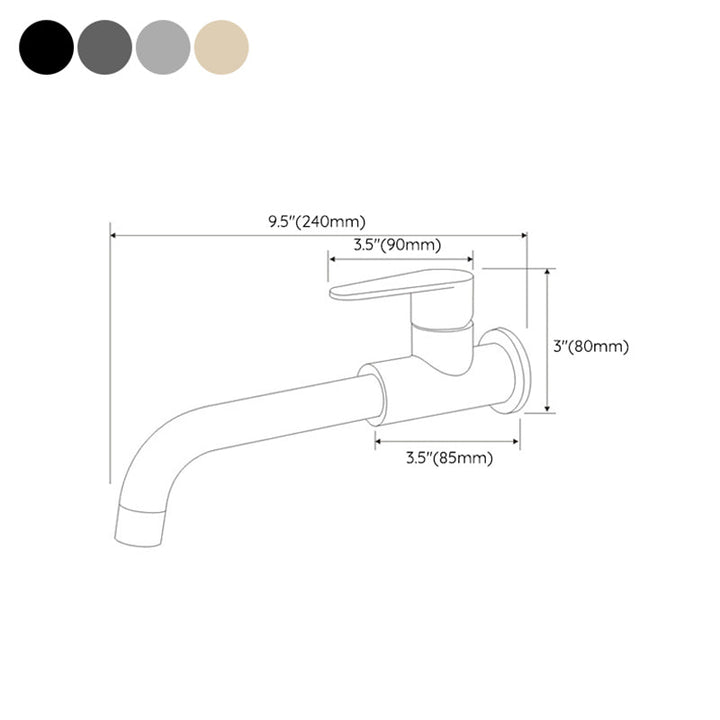 Lisslune | Modern Style Wall-Mounted Single Lever Mixer Faucet for the Bathroom