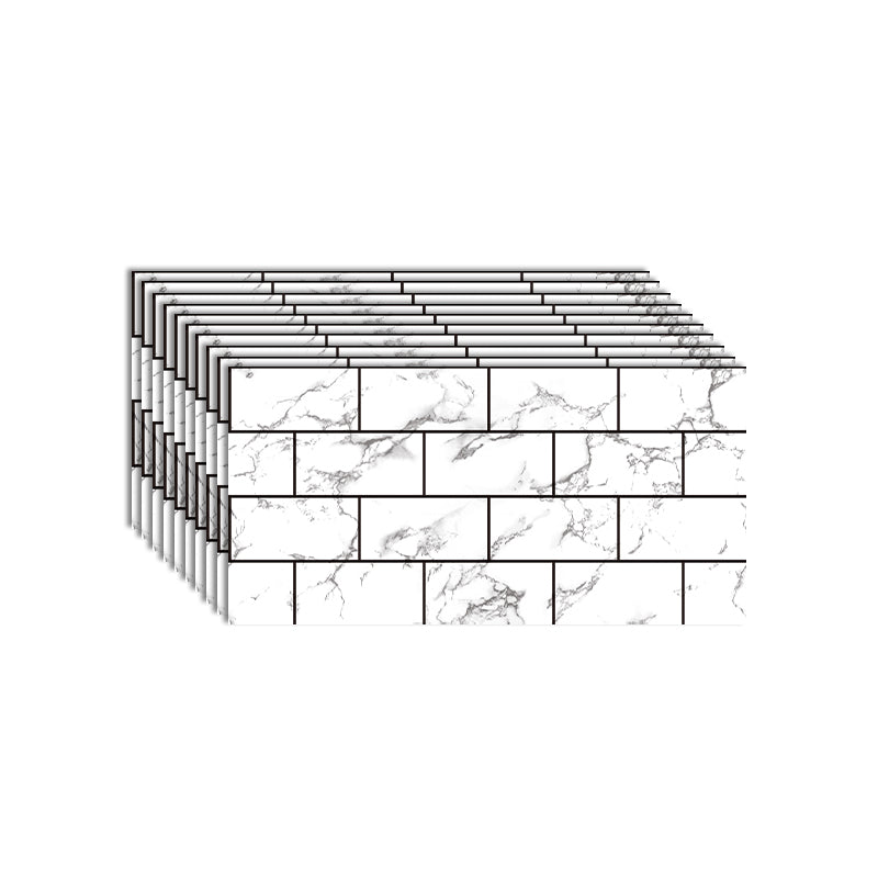 Lisslune | Modern Peel and Stick Tile PVC Rectangular 10 Pack Peel & Stick Field Tile for the Kitchen