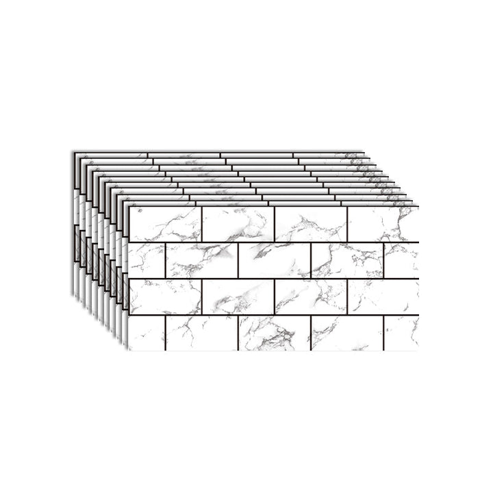 Lisslune | Modern Peel and Stick Tile PVC Rectangular 10 Pack Peel & Stick Field Tile for the Kitchen