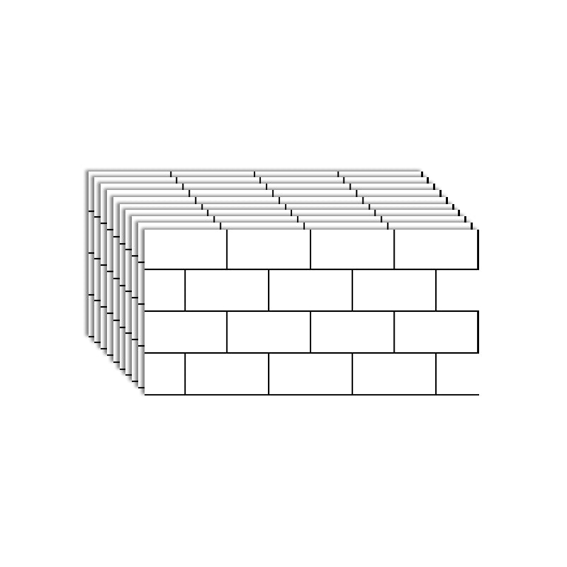 Lisslune | Modern Peel and Stick Tile PVC Rectangular 10 Pack Peel & Stick Field Tile for the Kitchen