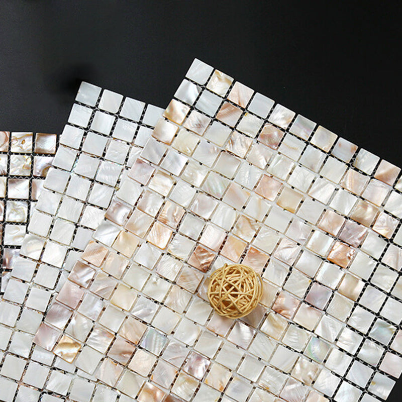 Lisslune | Modern Peel-and-Stick Wall Tiles Stone Composite Grid Peel-and-Stick Tiles for the Shower