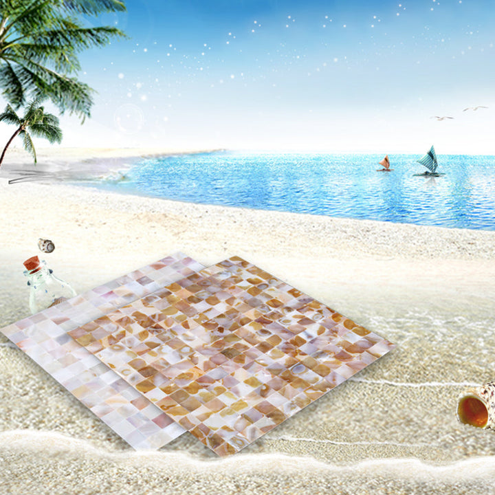 Lisslune | Modern Peel-and-Stick Wall Tiles Stone Composite Grid Peel-and-Stick Tiles for the Shower