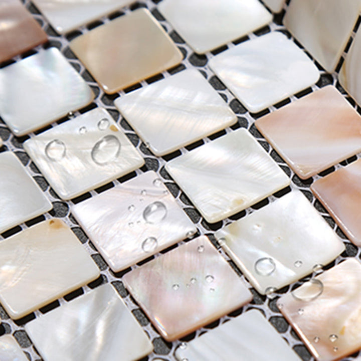 Lisslune | Modern Peel-and-Stick Wall Tiles Stone Composite Grid Peel-and-Stick Tiles for the Shower