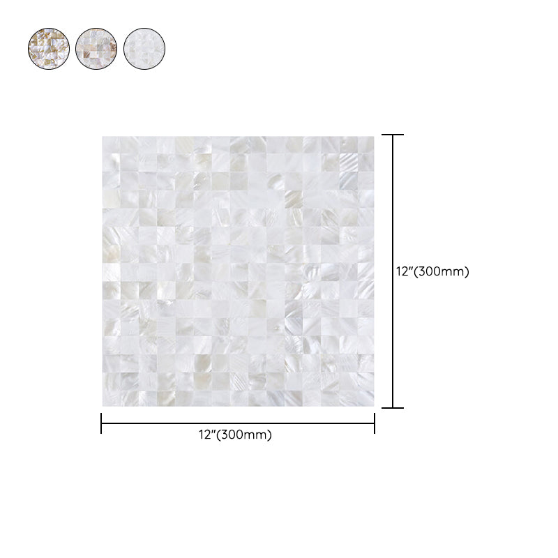 Lisslune | Modern Peel-and-Stick Wall Tiles Stone Composite Grid Peel-and-Stick Tiles for the Shower