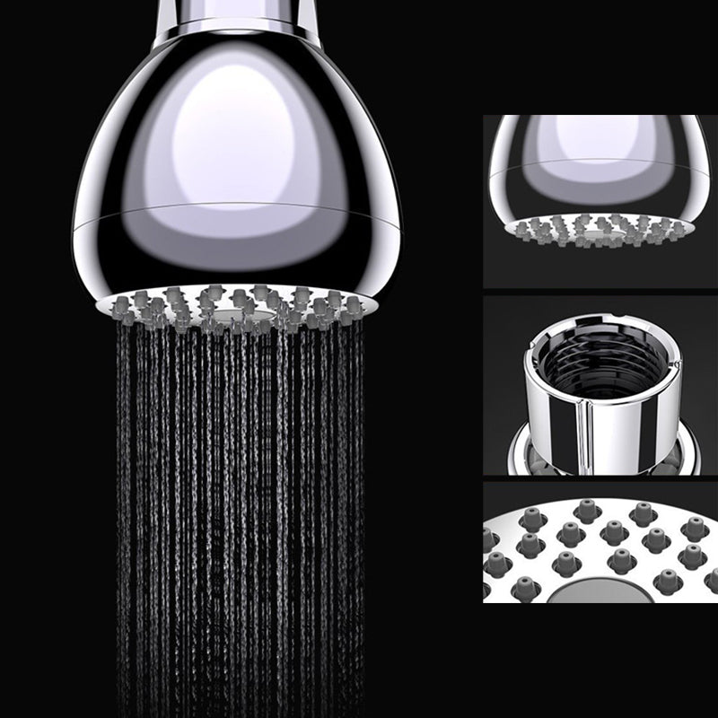 Lisslune | Silver Round Shower Head Standard Spray Pattern Wall Mounted Shower Head