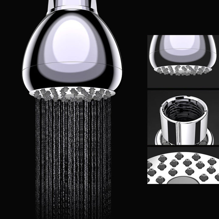 Lisslune | Silver Round Shower Head Standard Spray Pattern Wall Mounted Shower Head