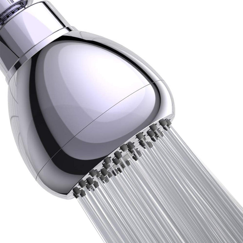 Lisslune | Silver Round Shower Head Standard Spray Pattern Wall Mounted Shower Head