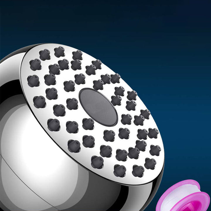 Lisslune | Silver Round Shower Head Standard Spray Pattern Wall Mounted Shower Head