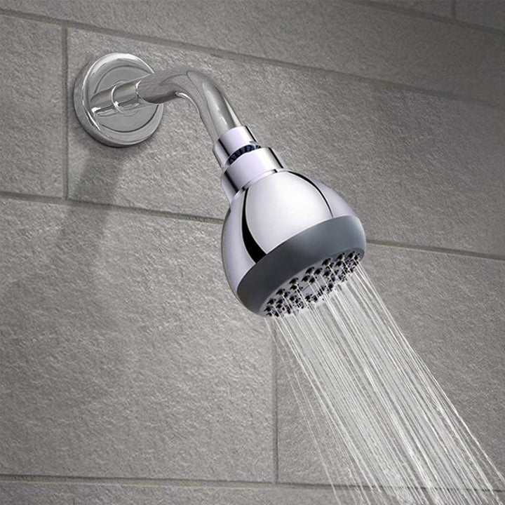 Lisslune | Silver Round Shower Head Standard Spray Pattern Wall Mounted Shower Head