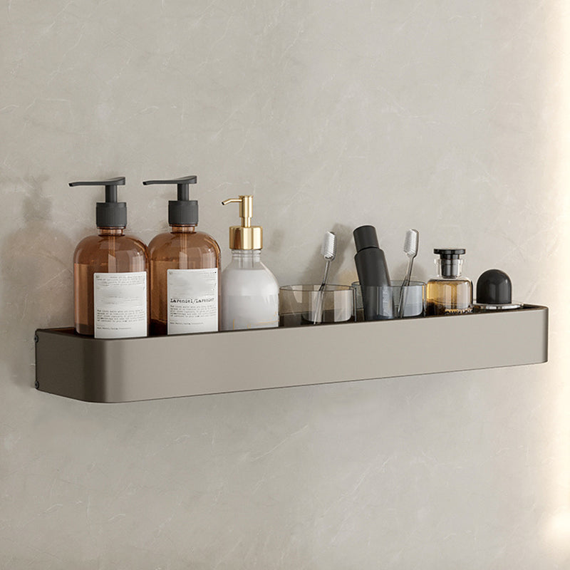 Lisslune | Contemporary Aluminum Bathroom Accessories Set Gray Bath Shelf