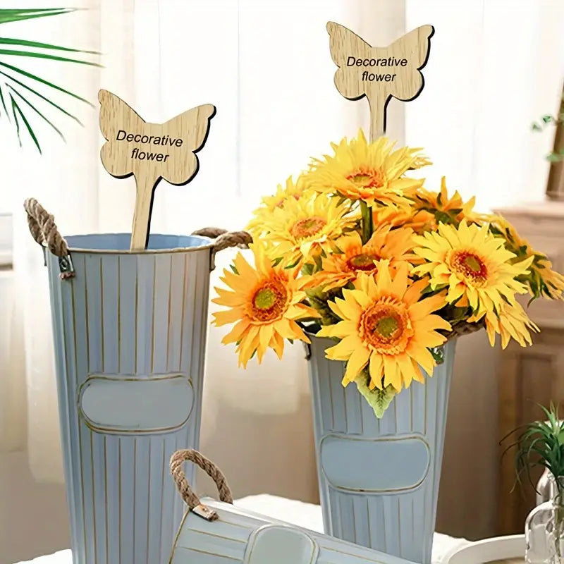 Lisslune | Plant labels made of wood for garden and balcony – Rewritable labels for herbs and plants
