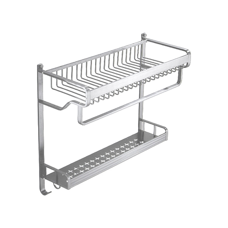 Lisslune | Black / Silver Bathroom Accessories Aluminium Hardware Set Bathroom Shelf