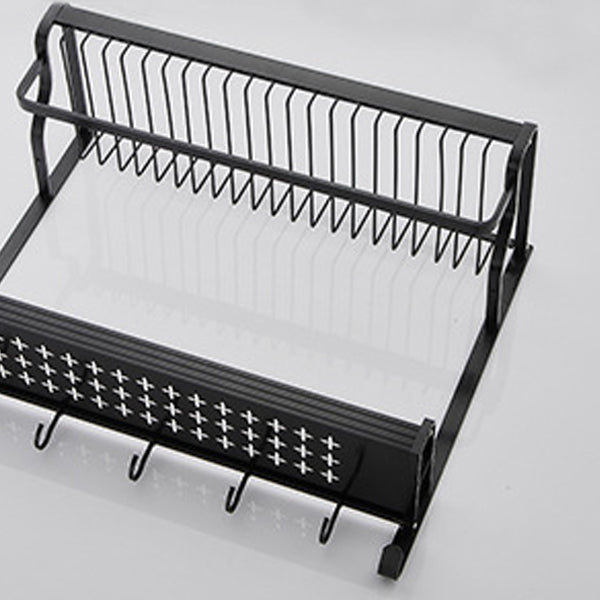 Lisslune | Black / Silver Bathroom Accessories Aluminium Hardware Set Bathroom Shelf