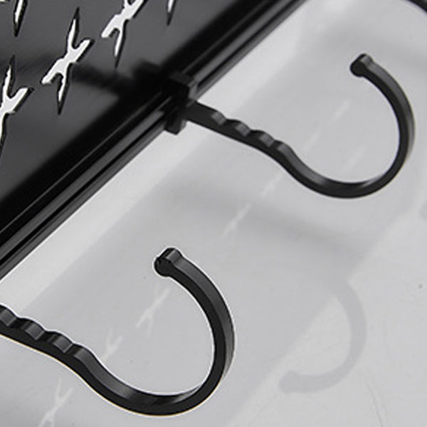 Lisslune | Black / Silver Bathroom Accessories Aluminium Hardware Set Bathroom Shelf