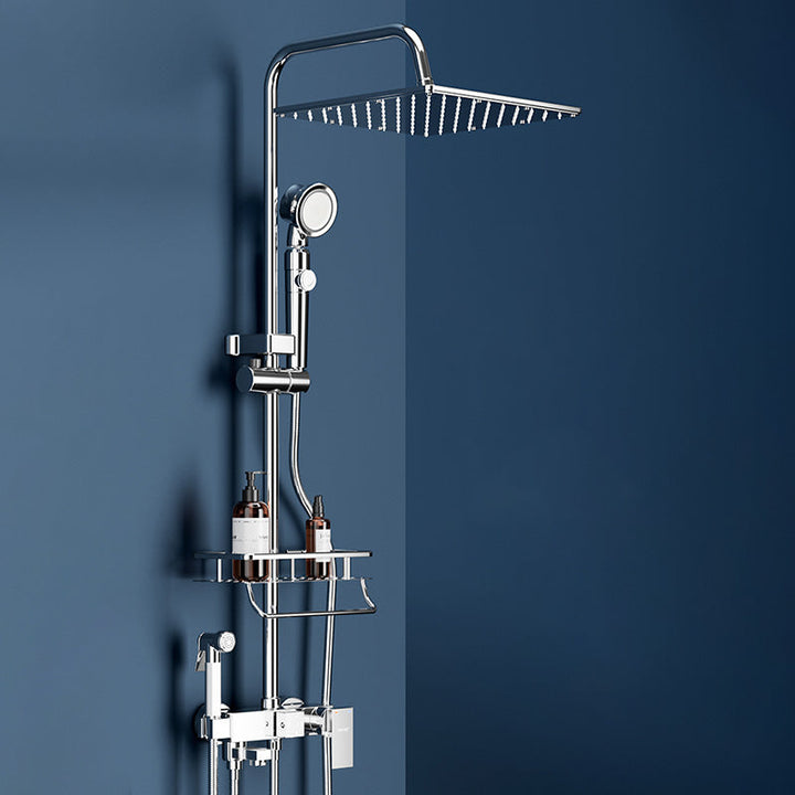 Lisslune | Wall-mounted Rectangular Shower System Stain-resistant Copper Modern Shower System