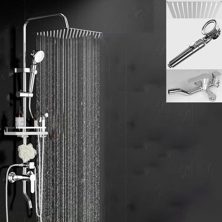 Lisslune | Wall-mounted Rectangular Shower System Stain-resistant Copper Modern Shower System