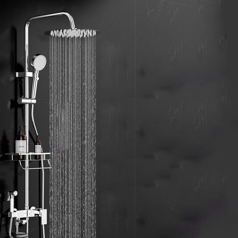 Lisslune | Wall-mounted Rectangular Shower System Stain-resistant Copper Modern Shower System
