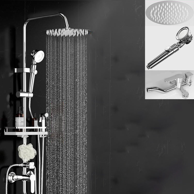 Lisslune | Wall-mounted Rectangular Shower System Stain-resistant Copper Modern Shower System
