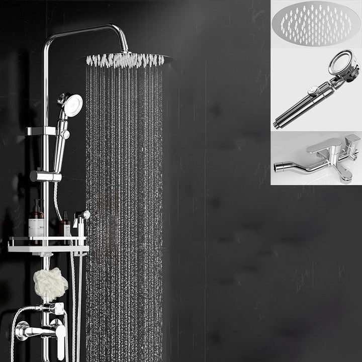Lisslune | Wall-mounted Rectangular Shower System Stain-resistant Copper Modern Shower System