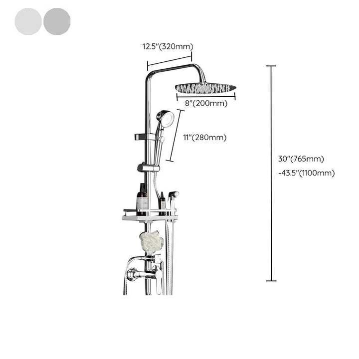 Lisslune | Wall-mounted Rectangular Shower System Stain-resistant Copper Modern Shower System