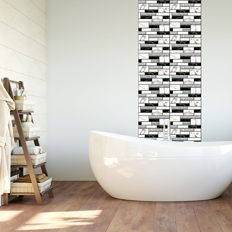 Lisslune | Tile Peel & Stick Rectangle Waterproof Plastic Peel & Stick Subway Tiles for Shower 2-Pack
