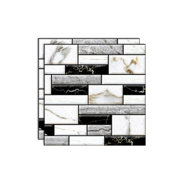 Lisslune | Tile Peel & Stick Rectangle Waterproof Plastic Peel & Stick Subway Tiles for Shower 2-Pack