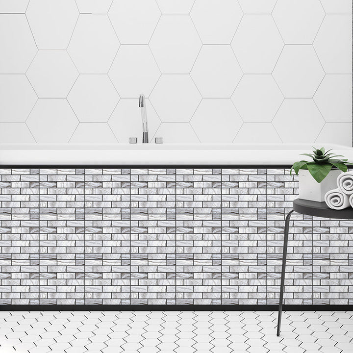Lisslune | Tile Peel & Stick Rectangle Waterproof Plastic Peel & Stick Subway Tiles for Shower 2-Pack