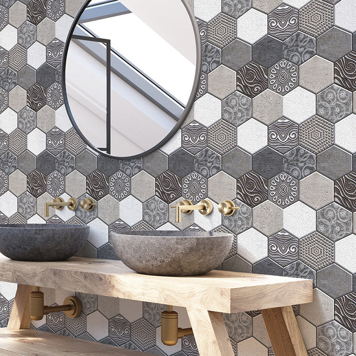 Lisslune | Tile Peel & Stick Rectangle Waterproof Plastic Peel & Stick Subway Tiles for Shower 2-Pack