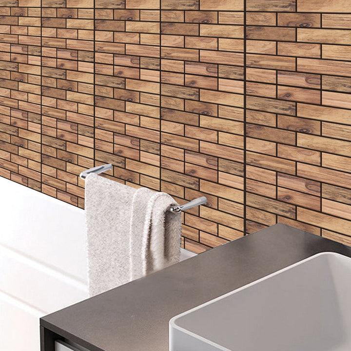 Lisslune | Tile Peel & Stick Rectangle Waterproof Plastic Peel & Stick Subway Tiles for Shower 2-Pack