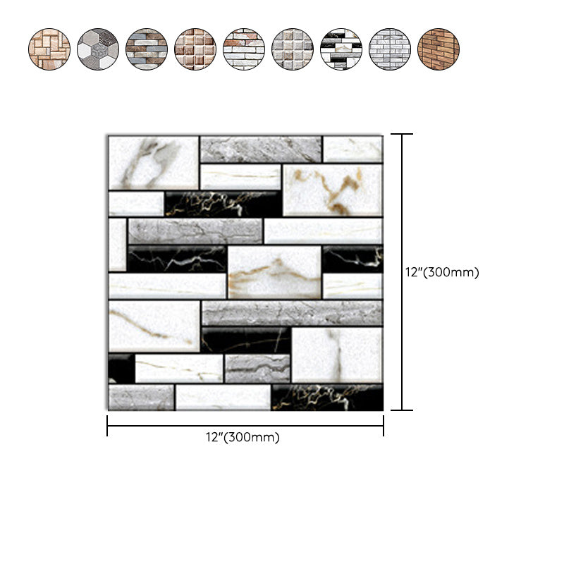 Lisslune | Tile Peel & Stick Rectangle Waterproof Plastic Peel & Stick Subway Tiles for Shower 2-Pack
