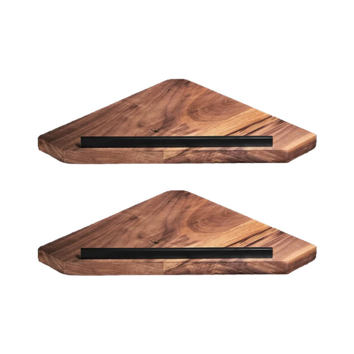 Lisslune | Wood & Aluminum Bathroom Set Brown Bathroom Accessory Set